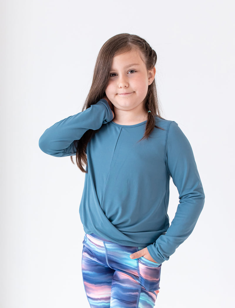 GIRLS 2-6 WRAP FRONT T