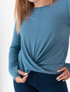 GIRLS WRAP FRONT T