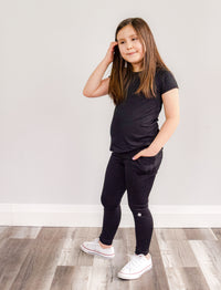 GIRLS 2-6 SIDE POCKET LEGGING