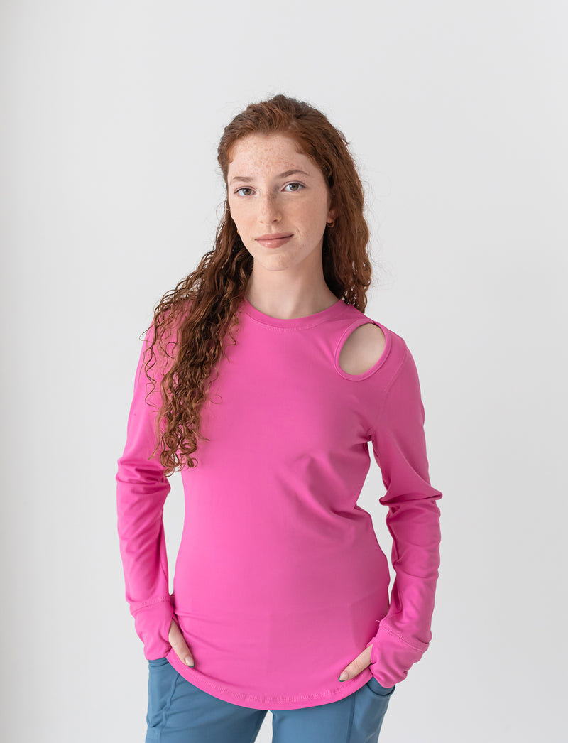 GIRLS KEYHOLE ACTIVE WARM-UP T