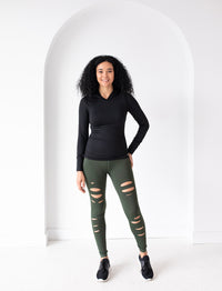 LADIES DISTRESSED LEGGING