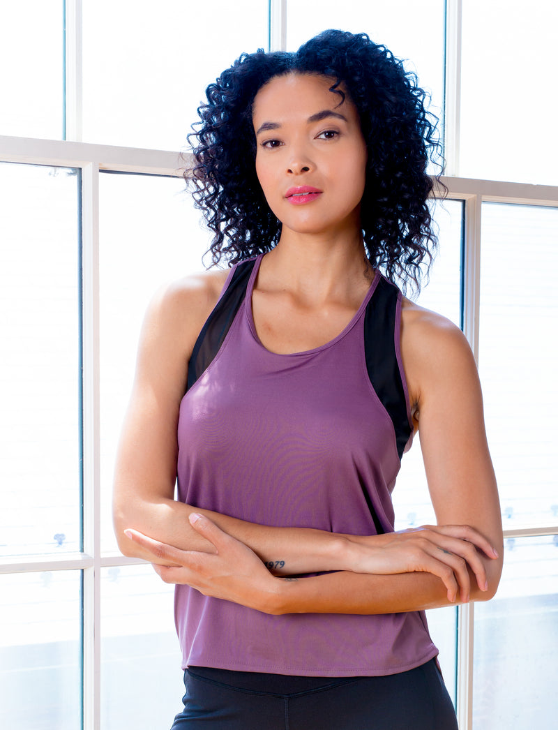 LADIES MESH PANEL TANK