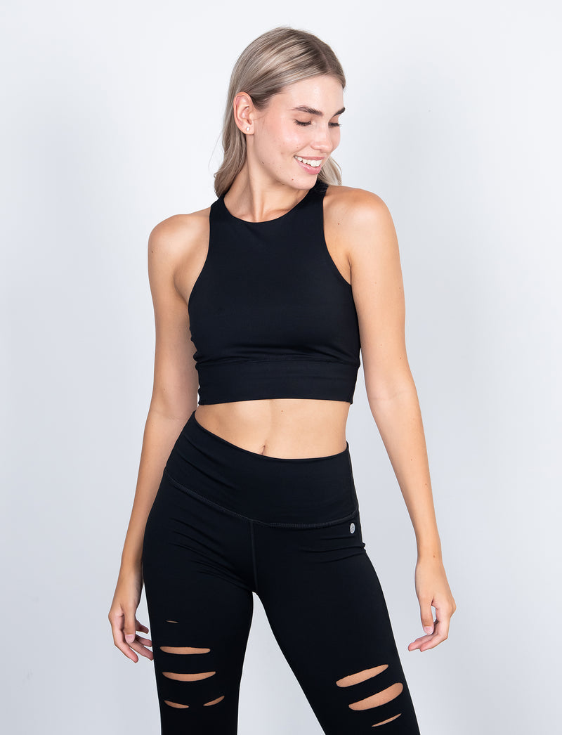 LADIES HIGH NECK ACTIVE CROP