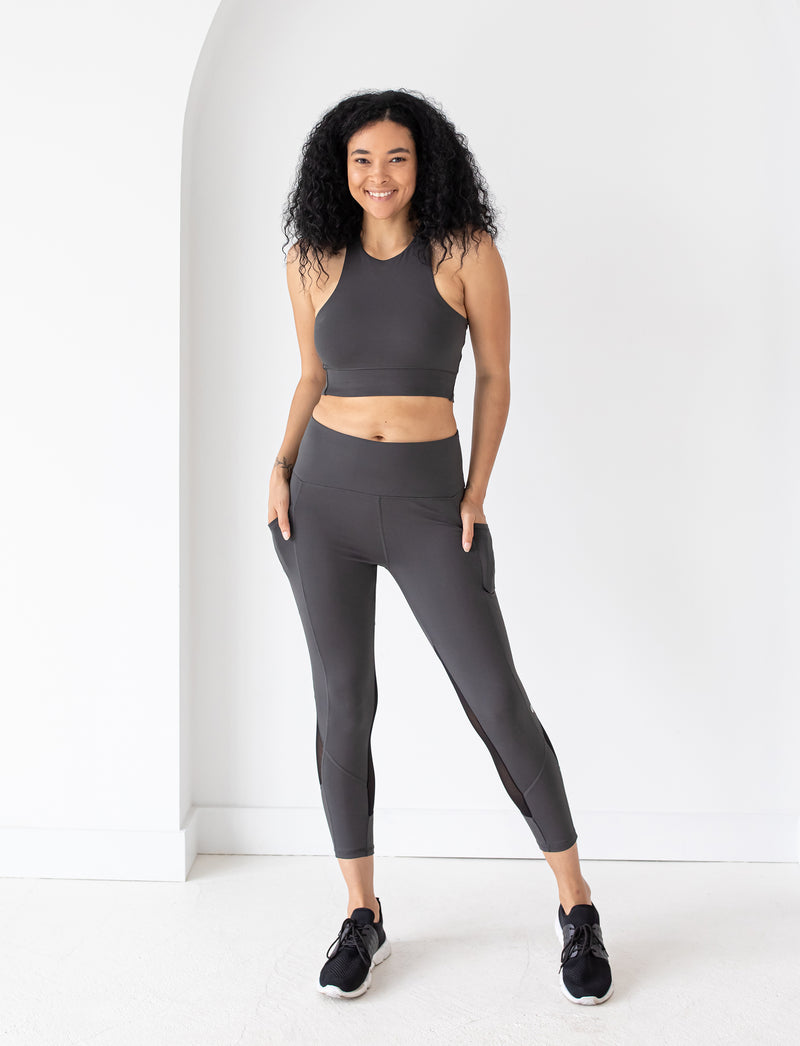 LADIES CARBON CAPRI