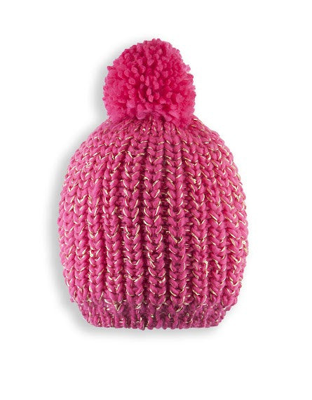 GIRL'S 4-16 SEQUINED KNIT TOQUE W/ POM POM