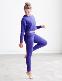 GIRLS CROPPED COTTON HOODY