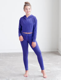 GIRLS CROPPED COTTON HOODY