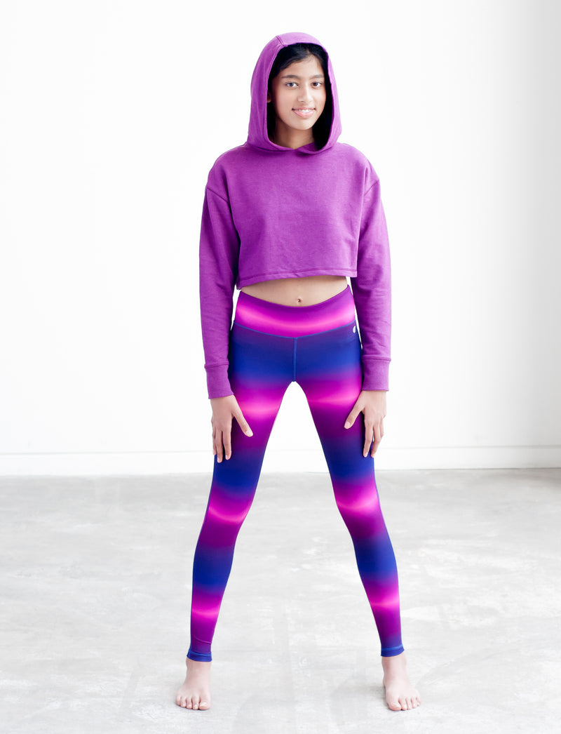 GIRLS CROPPED COTTON HOODY