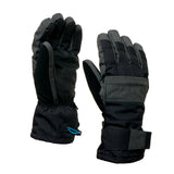 Men's Grey Canvas Ski Gloves