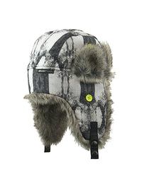 BOY'S 4-16 PRINTED TRAPPER W/ FAUX FUR
