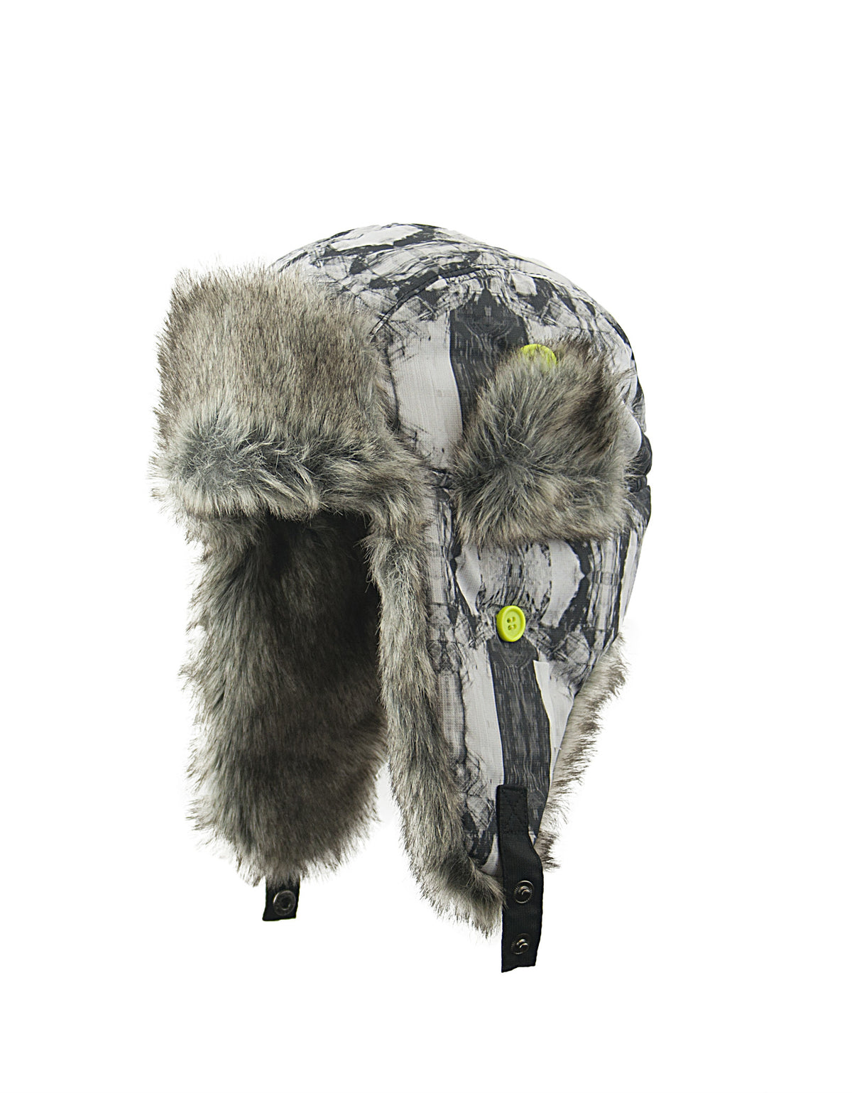 BOY'S 4-16 PRINTED TRAPPER W/ FAUX FUR