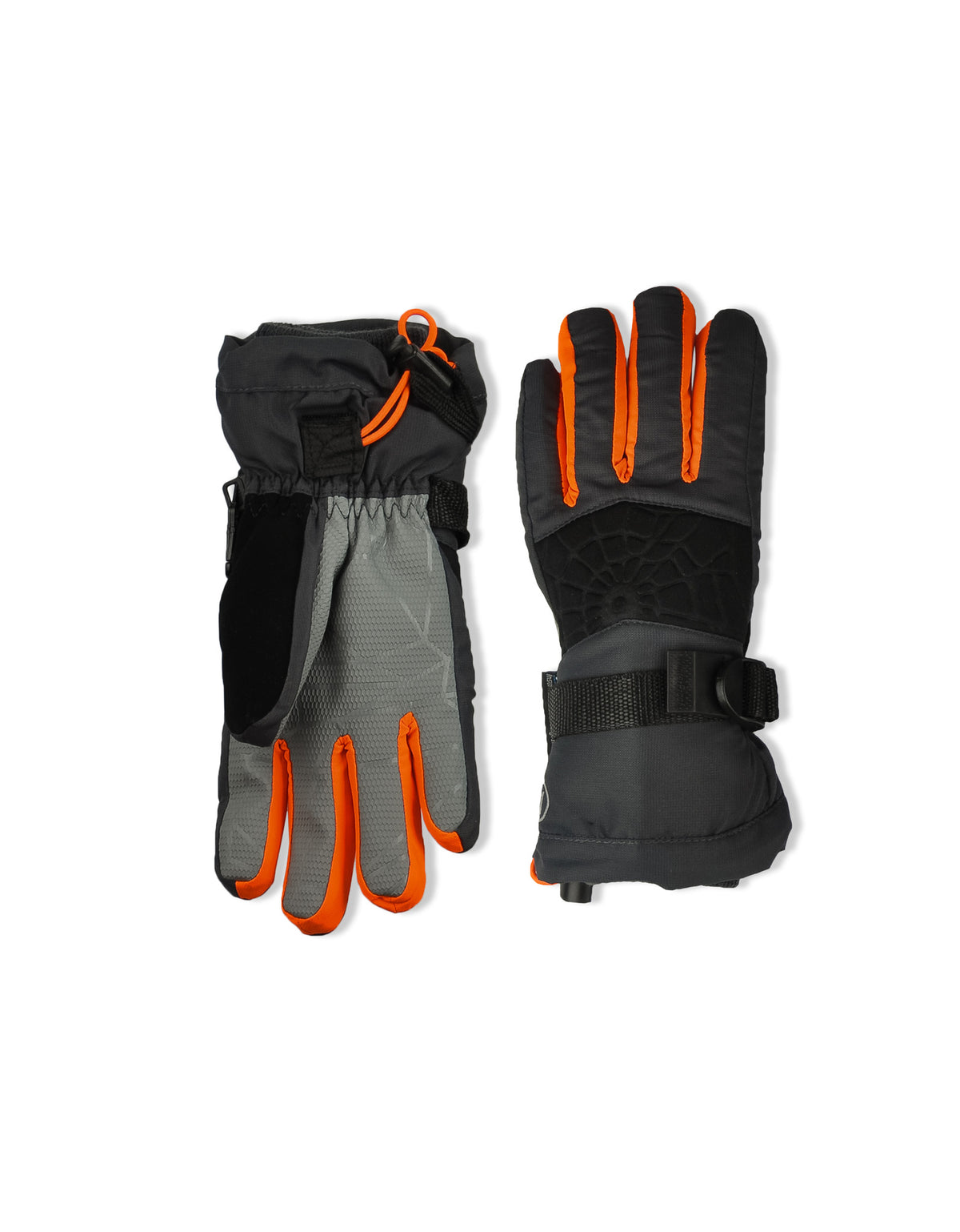 BOY'S 4-16 SKI GLOVE W/ DEBOSSED SPIDER WEB DETAIL