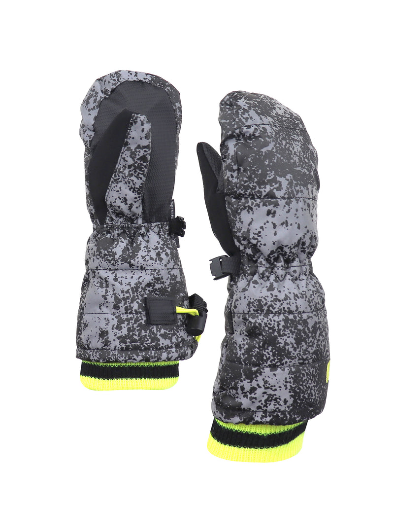 BOYS 2-6X REFLECTIVE SPLATTER PRINT PUFFER MITTEN